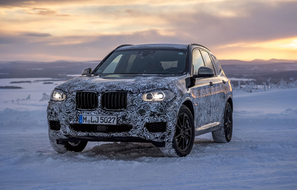 Noua generație BMW X3: SUV-ul a fost testat sub camuflaj pe zăpada și gheața de la Cercul Polar (video) - Poza 1