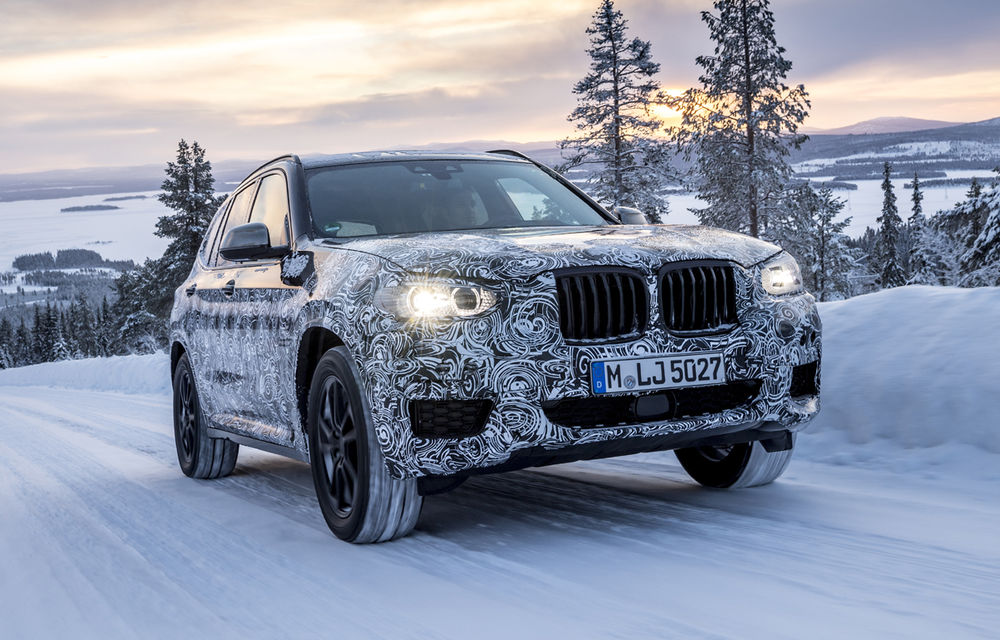 Noua generație BMW X3: SUV-ul a fost testat sub camuflaj pe zăpada și gheața de la Cercul Polar (video) - Poza 15