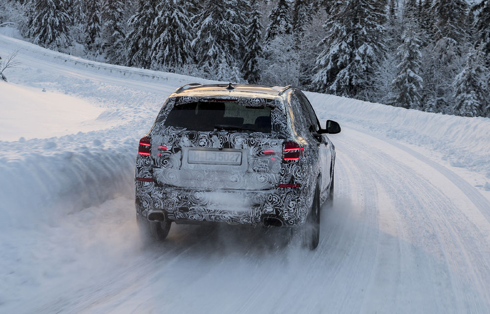 Noua generație BMW X3: SUV-ul a fost testat sub camuflaj pe zăpada și gheața de la Cercul Polar (video) - Poza 18