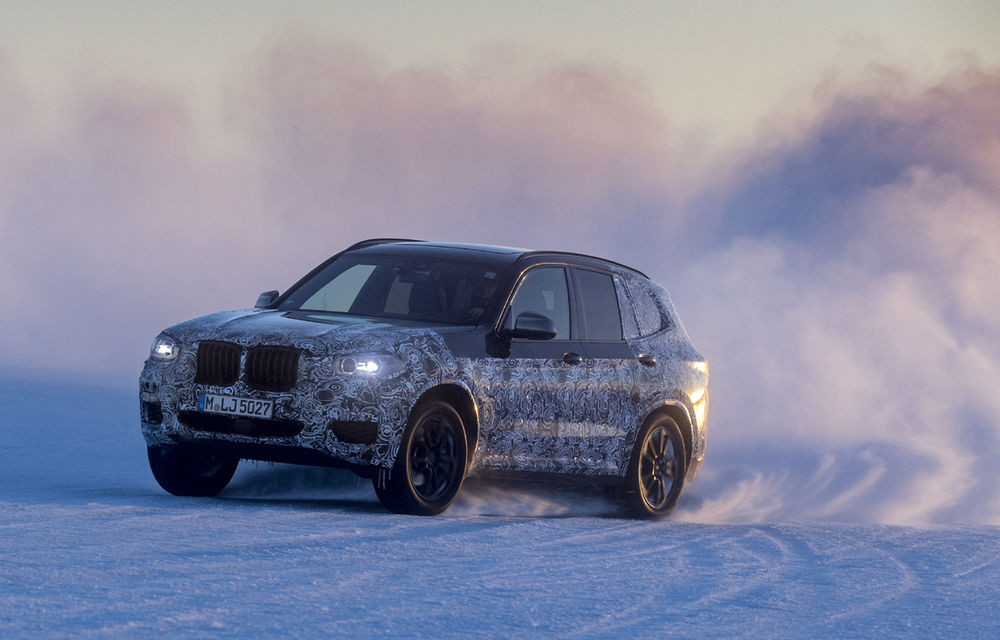 Noua generație BMW X3: SUV-ul a fost testat sub camuflaj pe zăpada și gheața de la Cercul Polar (video) - Poza 8