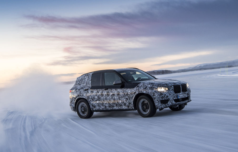 Noua generație BMW X3: SUV-ul a fost testat sub camuflaj pe zăpada și gheața de la Cercul Polar (video) - Poza 9