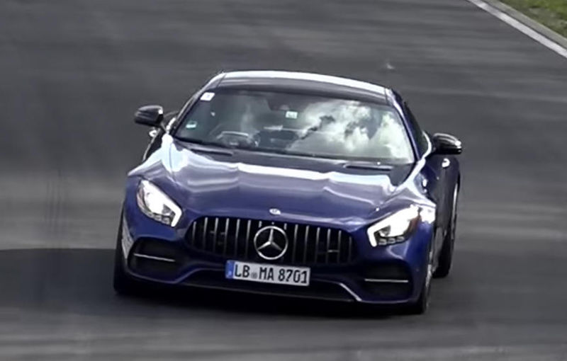 Mercedes-AMG GT facelift, surprins într-o sesiune de teste pe circuitul de la Nurburgring (VIDEO) - Poza 1
