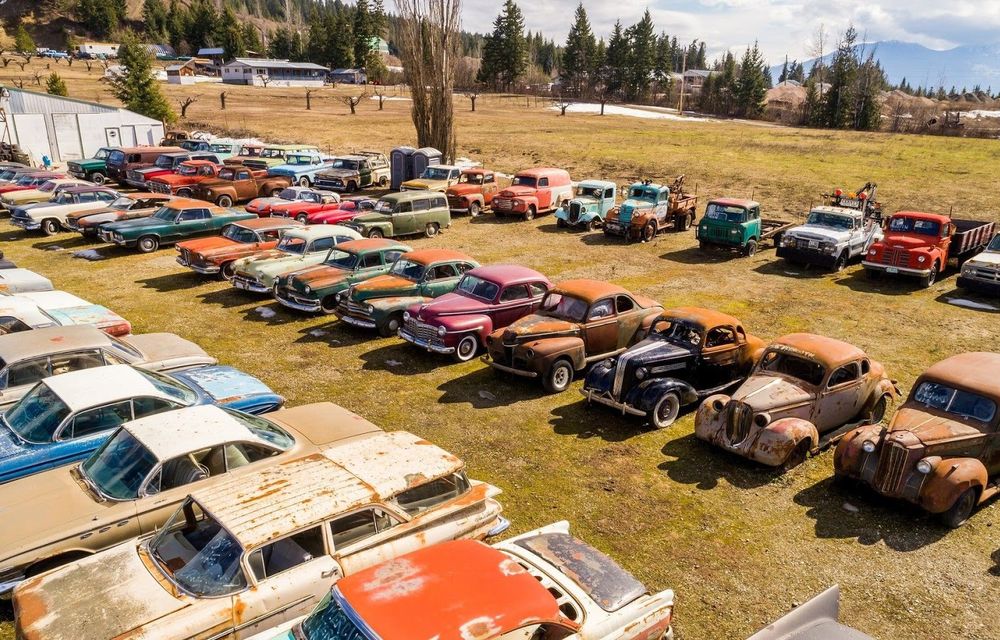 Ofertă de nerefuzat: un canadian vinde terenurile sale la pachet cu o colecție de 340 de mașini clasice - Poza 21