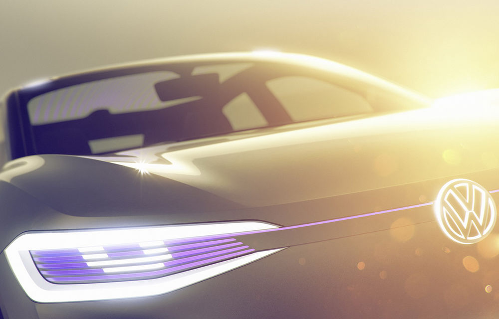 Încă două teasere pentru conceptul SUV coupe electric pregătit de Volkswagen: logo iluminat cu LED-uri şi plafon transparent - Poza 1