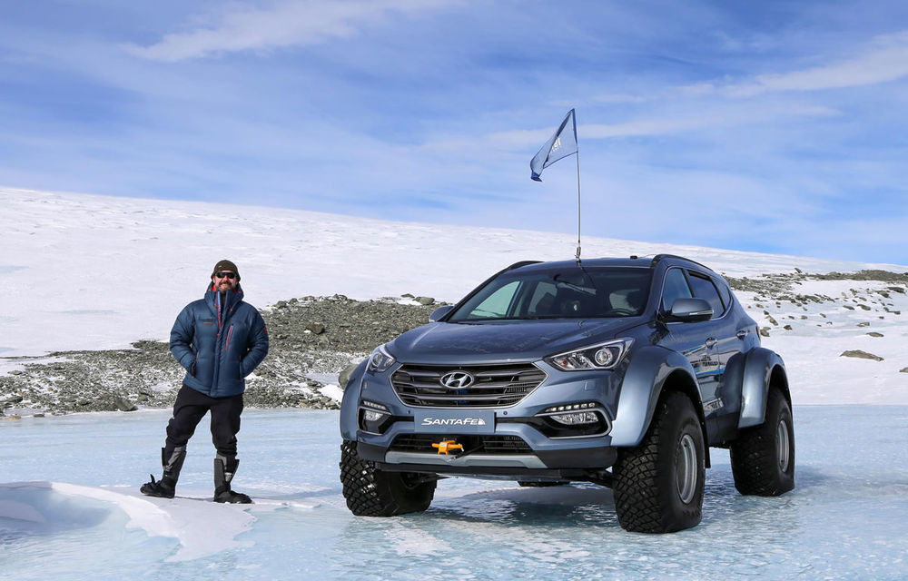 Un Hyundai Santa Fe și strănepotul exploratorului Ernest Shackelton au reușit să traverseze Antarctica - Poza 1
