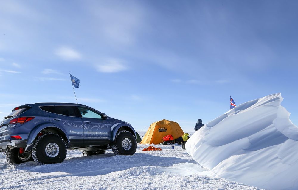 Un Hyundai Santa Fe și strănepotul exploratorului Ernest Shackelton au reușit să traverseze Antarctica - Poza 16