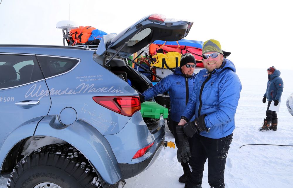 Un Hyundai Santa Fe și strănepotul exploratorului Ernest Shackelton au reușit să traverseze Antarctica - Poza 15