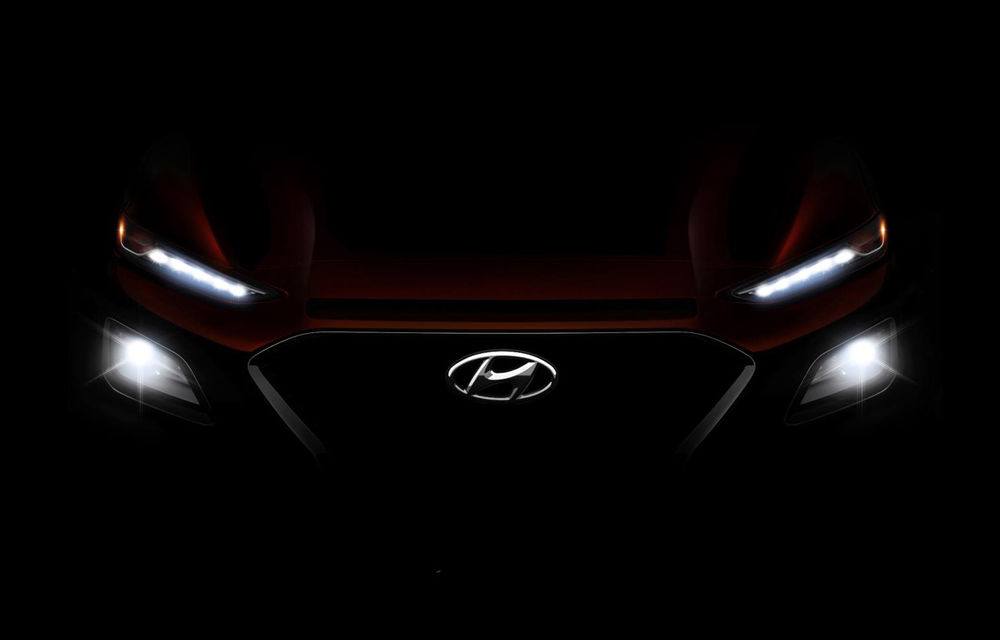 Un nou teaser pentru Hyundai Kona: SUV-ul de clasă mică va avea blocuri optice duble LED - Poza 1