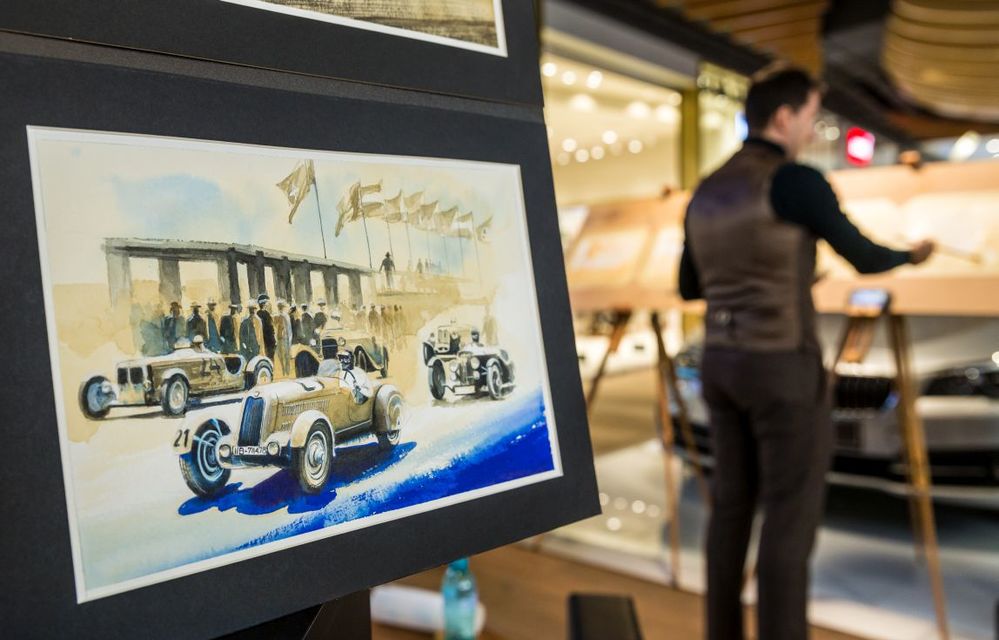 Din România în SUA: picturile în cafea ale lui Adrian Mitu vor povesti istoria BMW și peste Ocean - Poza 4