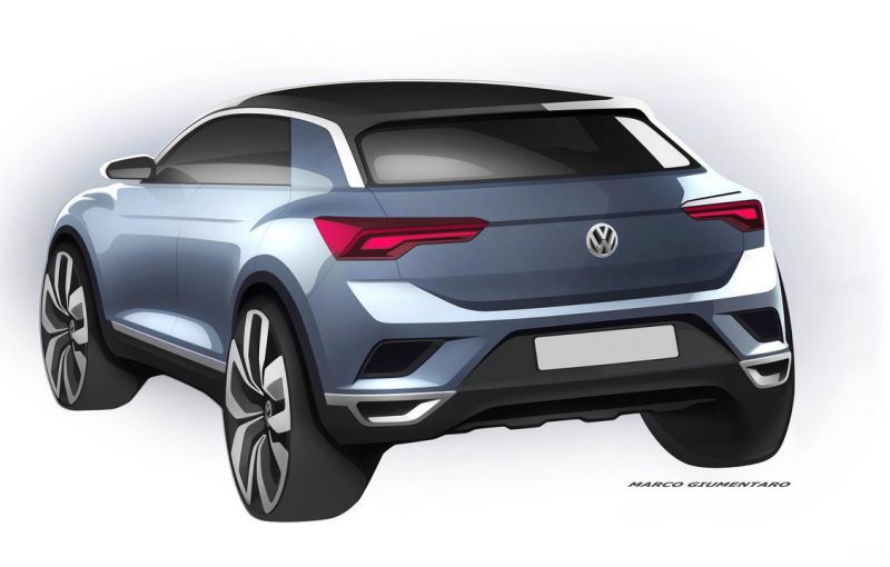 Volkswagen continuă campania de teasing a SUV-ului T-Roc: două schițe noi cu fratele mai mic al lui Tiguan - Poza 2