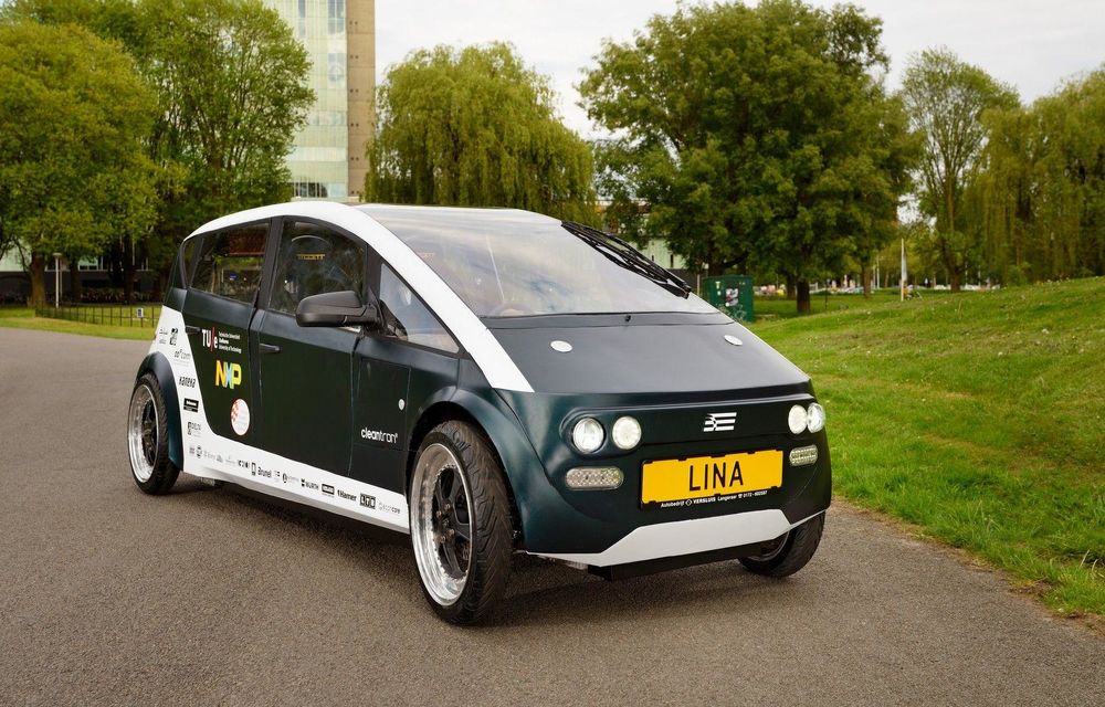 Mașina biodegradabilă a fost inventată în Olanda: Lina este electrică și a fost construită din sfeclă de zahăr și pânză de in - Poza 6