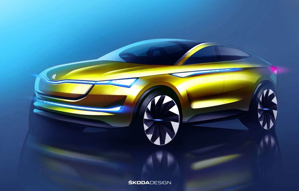 Debut european pentru Skoda Vision E: conceptul electric de peste 300 CP va fi expus în cadrul Salonului Auto de la Frankfurt - Poza 1