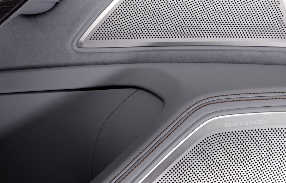 Doar pentru cei cu timpane fine: noul Audi A8 vine cu un sistem audio Bang&amp;Olufsen cu difuzoare în plafon - Poza 6