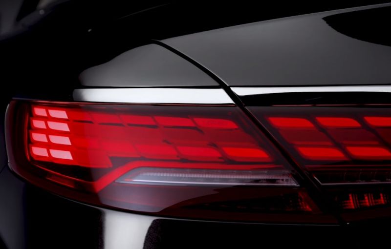 Un nou teaser video cu viitorul Mercedes-Benz Clasa S Cabrio facelift: modelul german va avea stopuri OLED - Poza 1