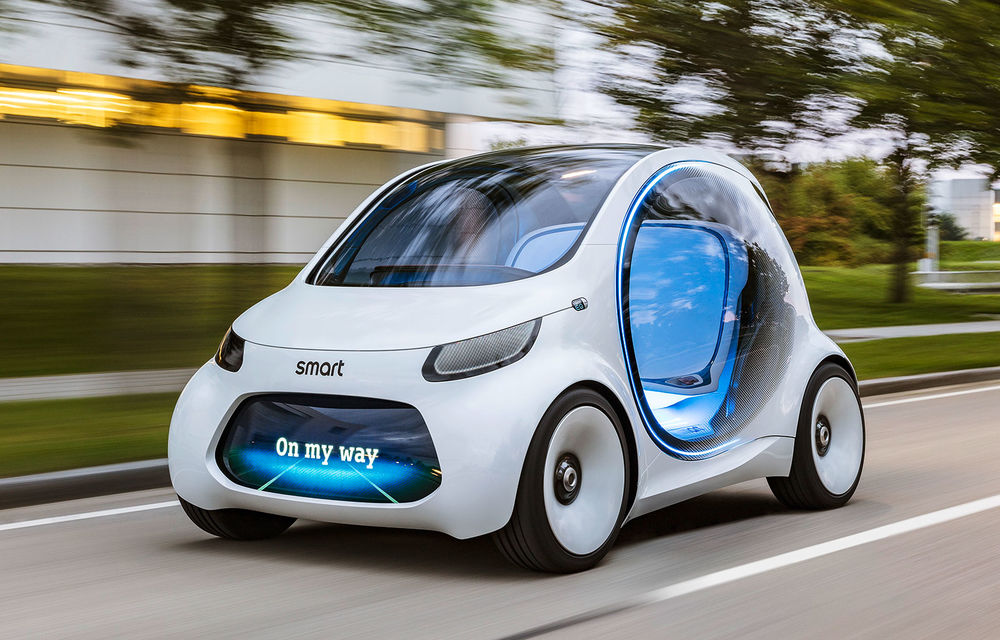 Smart Vision EQ Fortwo: concept electric și autonom fără volan și pedale pentru servicii de car-sharing - Poza 1