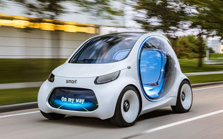 Smart Vision EQ Fortwo: concept electric și autonom fără volan și pedale pentru servicii de car-sharing