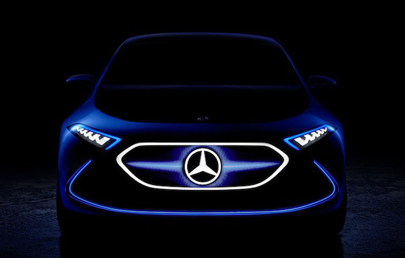 Primul teaser pentru Mercedes EQ A Concept: hatchback-ul electric va lupta cu BMW i3 - Poza 1