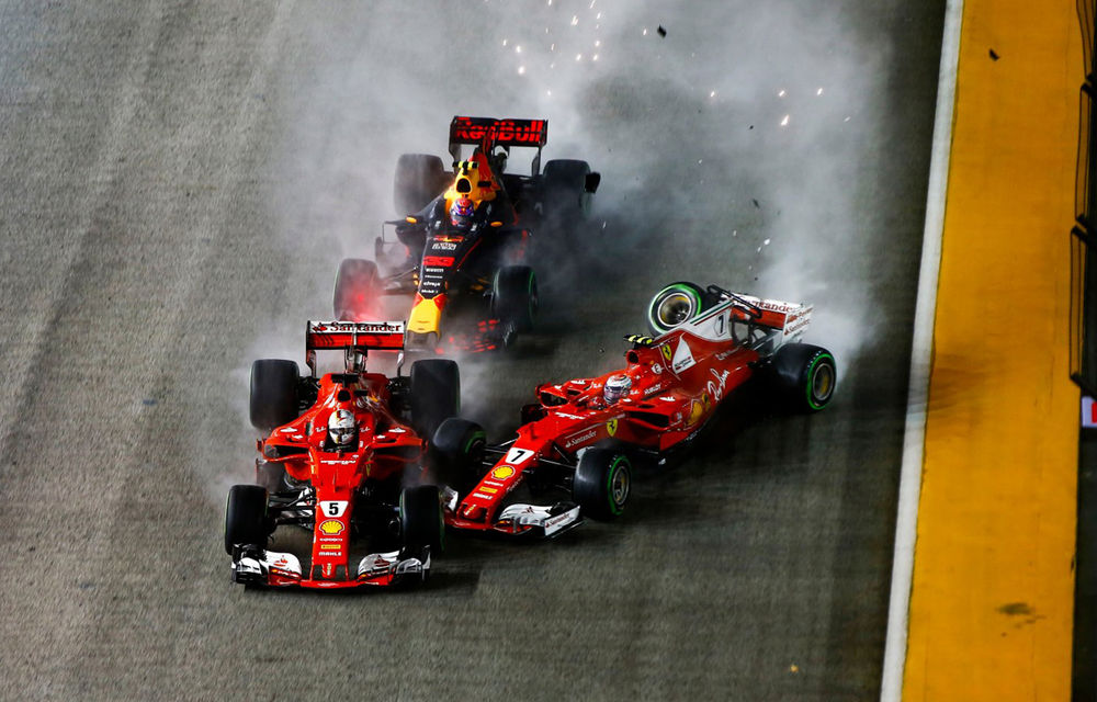 Verstappen îl acuză pe Vettel de producerea accidentului din Singapore: &quot;Nu a fost prea inteligent&quot; - Poza 1