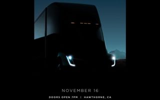 O nouă imagine teaser cu viitorul cap-tractor Tesla: prezentarea oficială are loc în 16 noiembrie