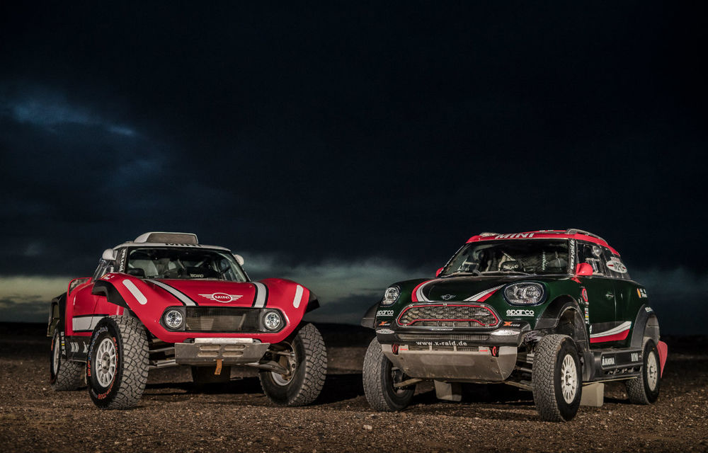 Mini a prezentat modelele cu care &quot;atacă&quot; Raliul Dakar 2018: John Cooper Works Rally și John Cooper Works Buggy folosesc motoare diesel de 340 de cai și 800 Nm - Poza 1