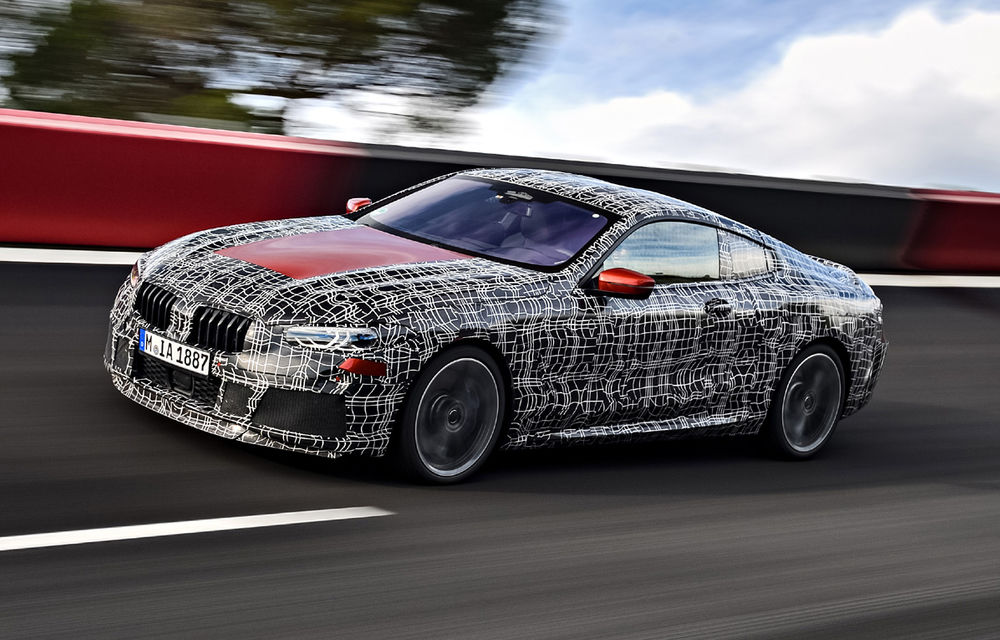 Primele imagini cu BMW Seria 8 Coupe: un prototip camuflat a fost testat pe un circuit din Italia - Poza 5
