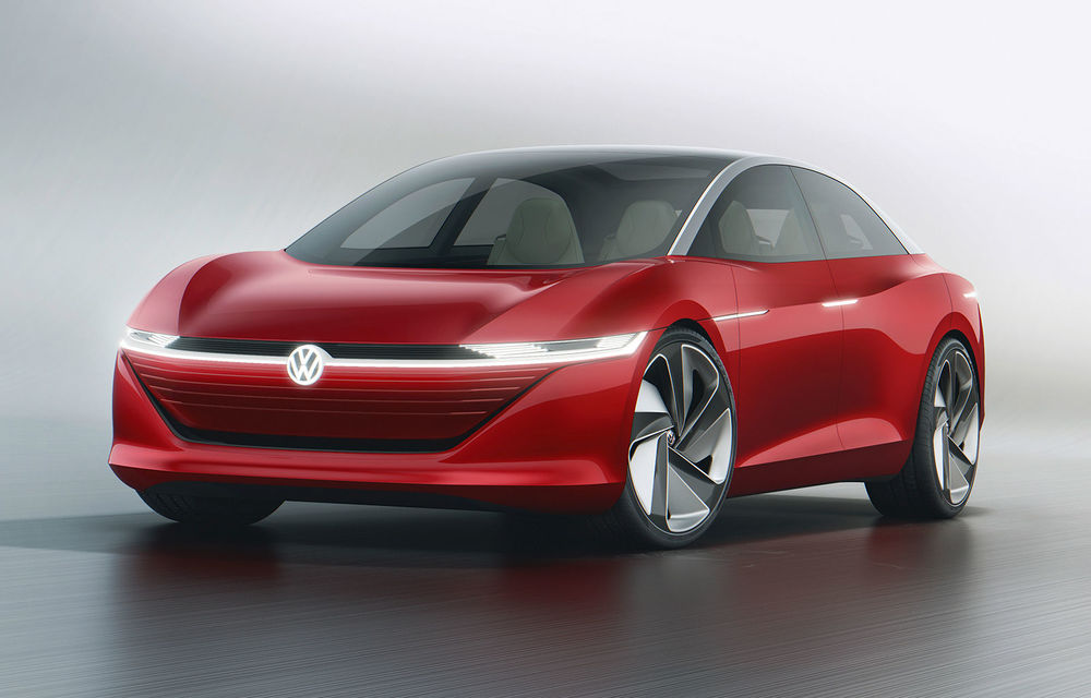 Volkswagen ID Vizzion: conceptul electric cu autonomie de 665 de kilometri anticipează urmașul electric al lui Phaeton din 2022 - Poza 1