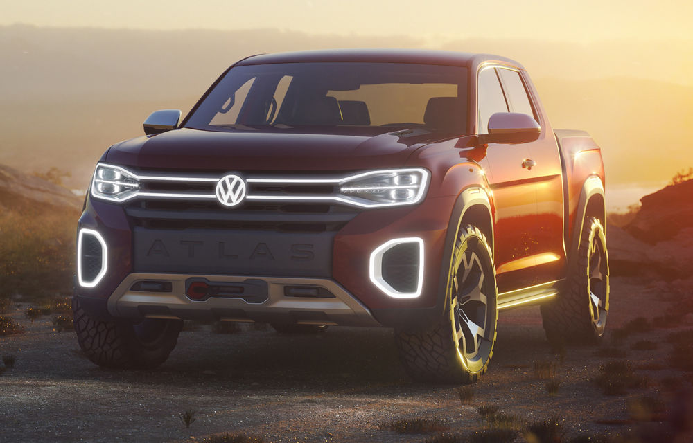 Volkswagen Atlas Tanoak: concept pentru un pick-up cu motor V6 de 276 de cai putere - Poza 1
