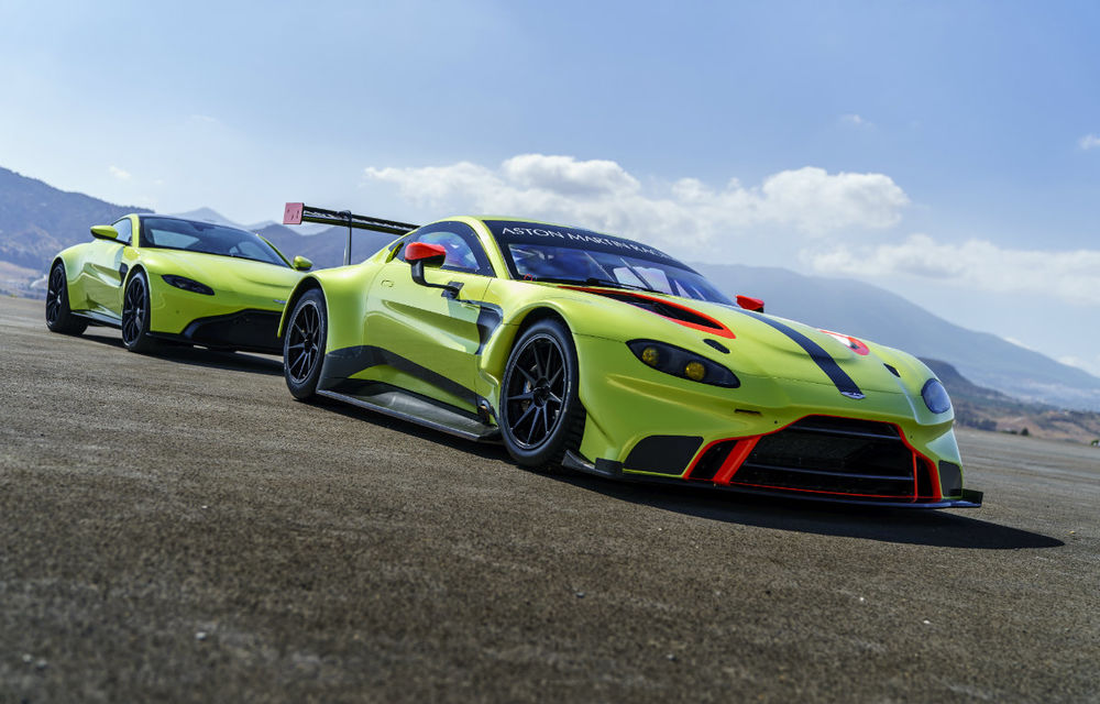 Aston Martin Vantage GTE debutează pe circuitul de la Spa-Francorchamps în acest weekend: versiunea de competiții are un motor V8 biturbo și elemente aerodinamice speciale - Poza 1