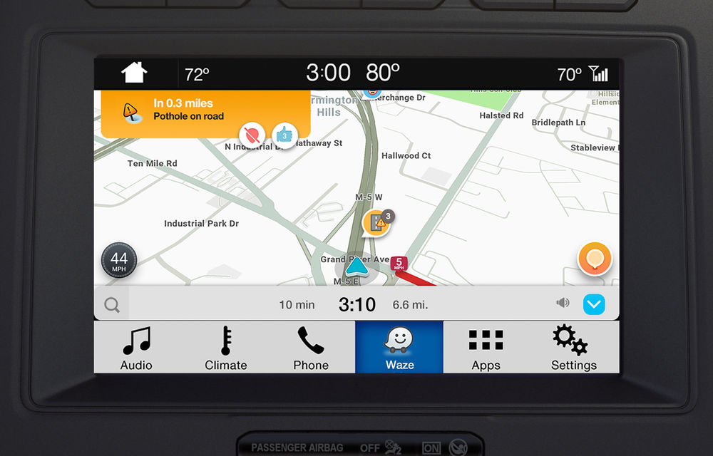 Ford proiectează Waze pe sistemul de infotainment al mașinii pentru utilizatorii iPhone - Poza 1