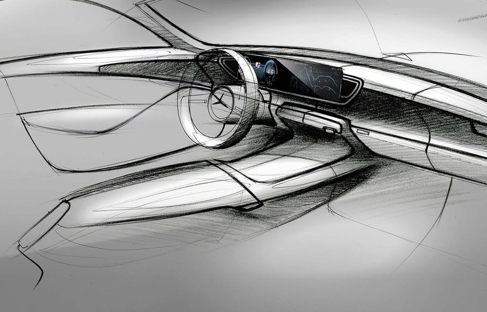 Primele schițe cu interiorul noii generații Mercedes GLE: SUV-ul va avea două ecrane de 12.3 inch - Poza 3