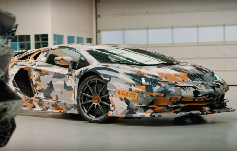 Primul clip teaser cu viitorul Lamborghini Aventador SVJ: supercar-ul acoperit cu camuflaj ajunge pe Nurburgring - Poza 1