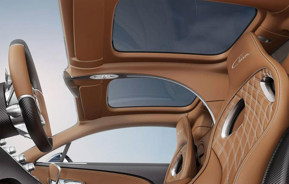 Bugatti Chiron, disponibil și cu plafon panoramic: opțiunea Sky View aduce un plus de diversitate - Poza 4