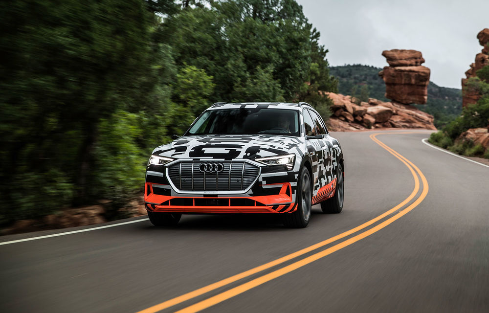 Detalii noi despre viitorul SUV Audi e-tron: putere maximă de 402 CP și o autonomie de peste 400 de kilometri. Debutul este programat în 17 septembrie - Poza 1