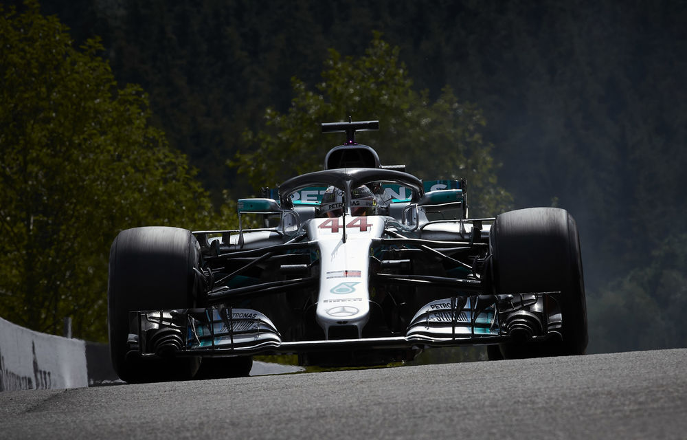 Hamilton, pole position pe ploaie la Spa-Francorchamps! Vettel pe locul 2, piloții Force India în linia a doua a grilei de start - Poza 1