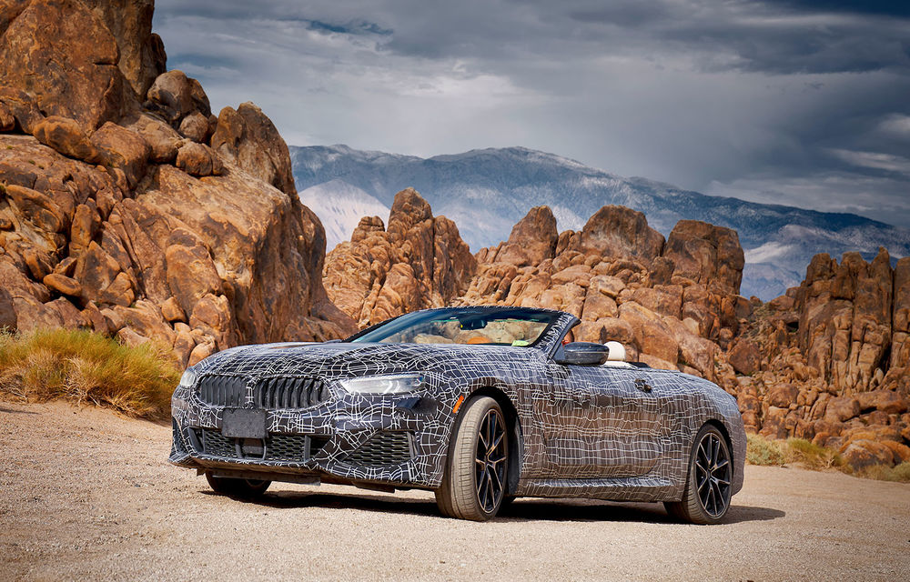 Primele imagini cu viitorul BMW Seria 8 Convertible: germanii testează în zonele aride din California și Nevada - Poza 9