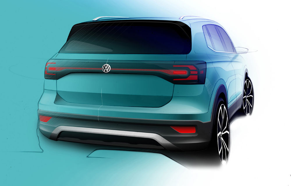 Teasere cu Volkswagen T-Cross: germanii prezintă schițe cu designul exterior și interior al noului SUV subcompact - Poza 2