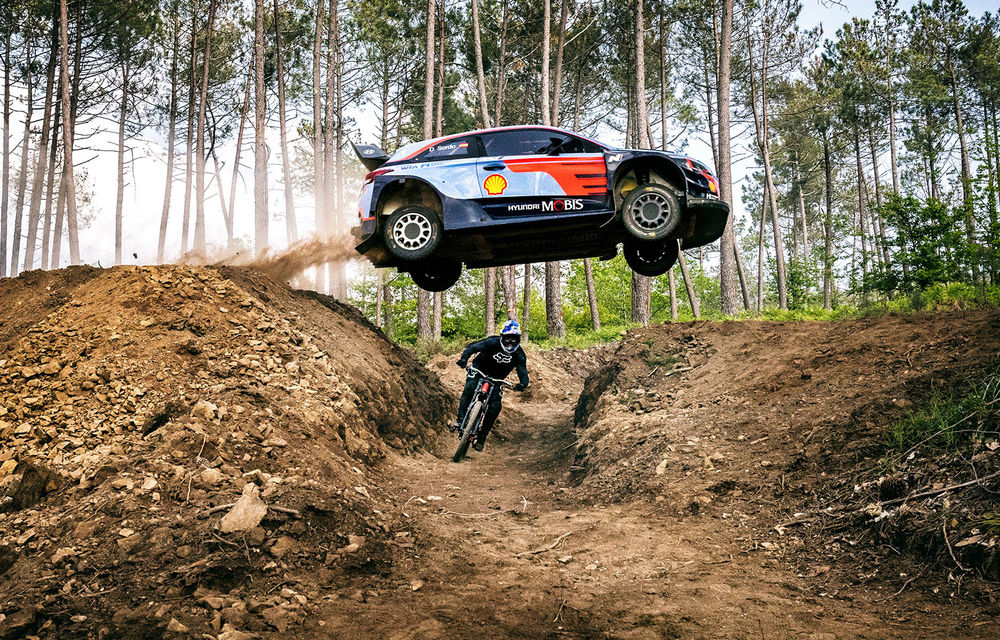 Cursă neobișnuită: un Hyundai i20 WRC și o bicicletă se întrec în inima Portugaliei - Poza 5