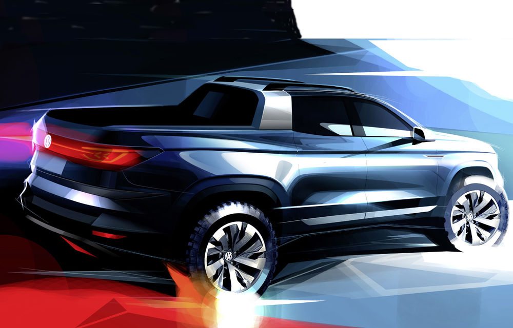 Volkswagen va prezenta conceptul unui pick-up în 6 noiembrie: are tracțiune integrală și este mai mic decât Amarok - Poza 1