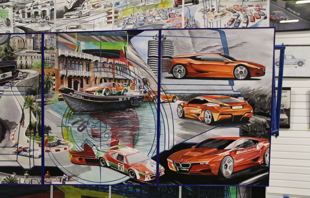 Istoria lui BMW M1, recreată prin picturi cu cafea de un artist român: instalația de artă a fost prezentată în premieră în SUA - Poza 6
