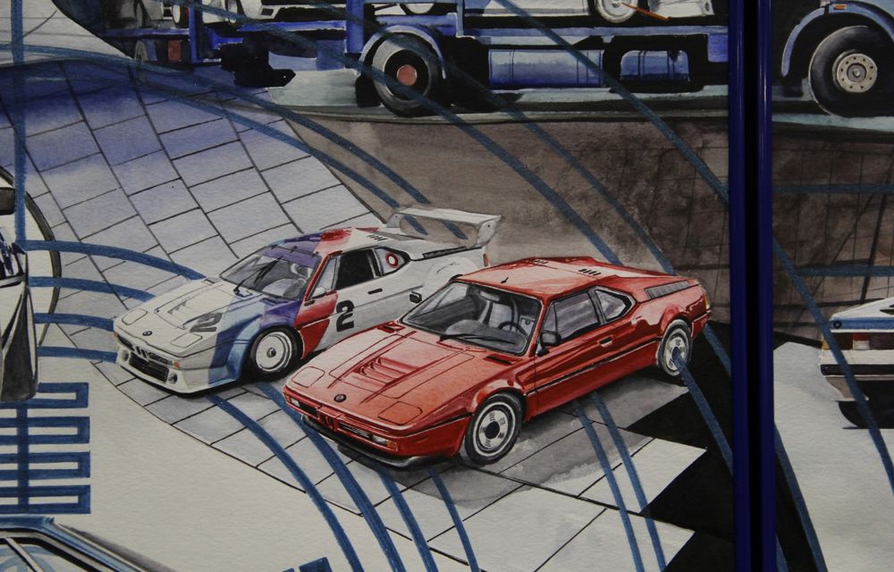 Istoria lui BMW M1, recreată prin picturi cu cafea de un artist român: instalația de artă a fost prezentată în premieră în SUA - Poza 12