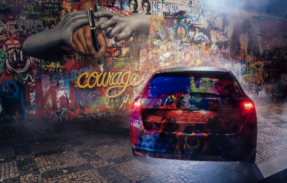 Teasere noi cu viitorul Skoda Scala: hatchback-ul compact face parte dintr-un proiect de artă urbană - Poza 10