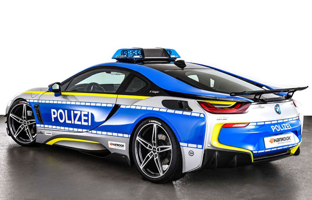 BMW i8 primește uniforma de poliție: hibridul german a fost modificat de AC Schnitzer pentru campania Tune it! Safe! - Poza 3