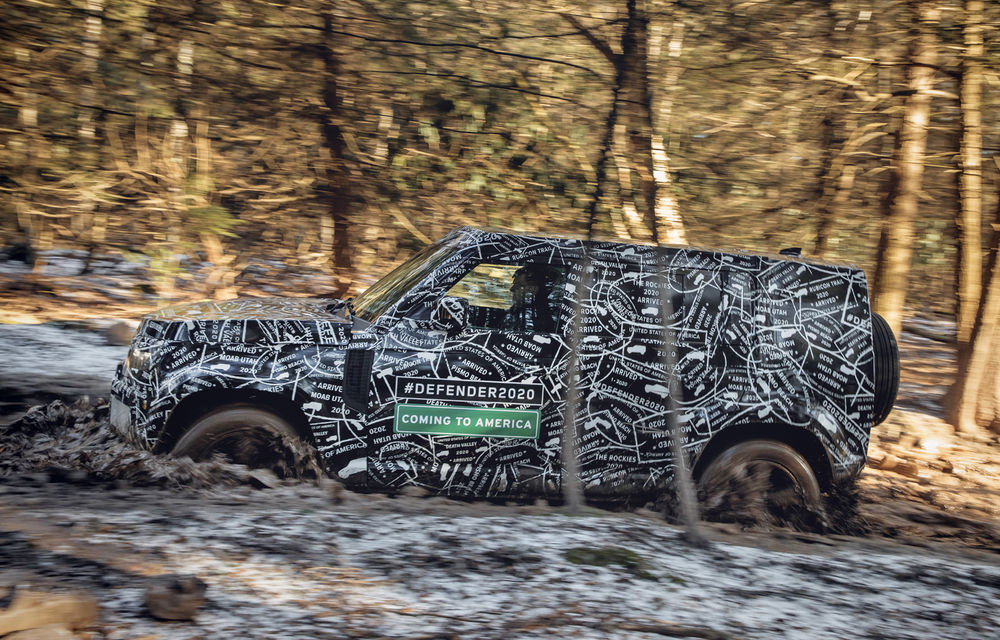 Primele imagini cu noua generație Land Rover Defender: modelul off-road, testat sub camuflaj înainte de prezentarea din 2019 - Poza 5