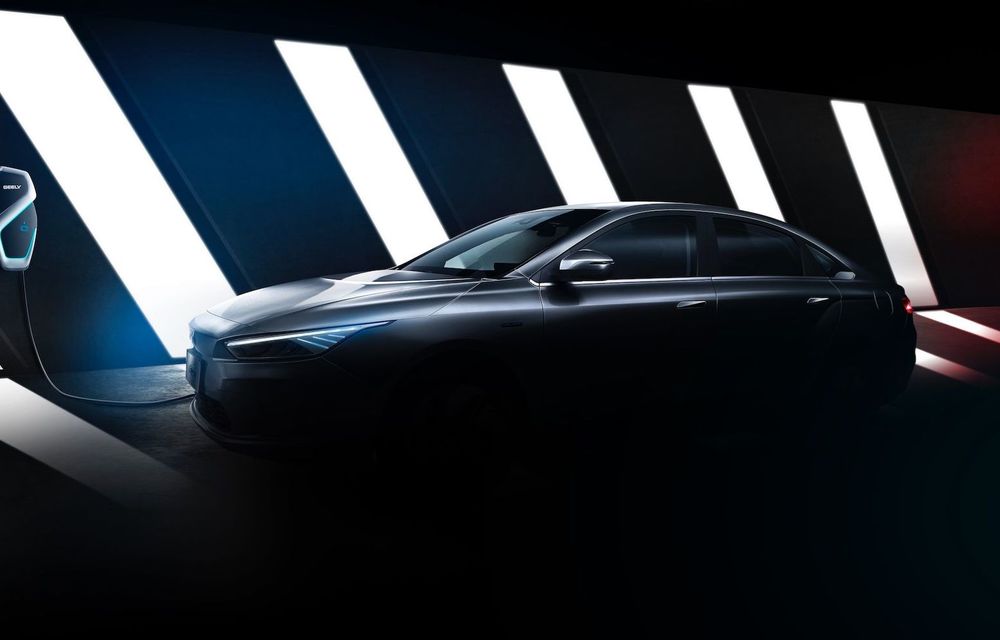 Primul teaser cu viitorul sedan electric de la Geely: modelul va fi lansat în 2019 și vândut în toată lumea - Poza 1