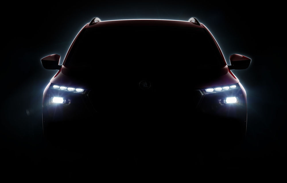 Primul teaser cu versiunea de serie a conceptului Skoda Vision X: noul SUV al cehilor va fi prezentat la Geneva - Poza 1
