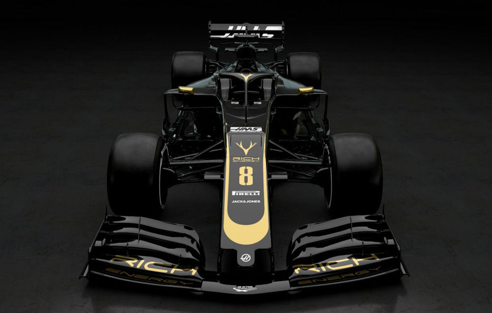 Haas, prima echipă care prezintă monopostul de Formula 1 pentru sezonul 2019: americanii vor concura în negru și auriu - Poza 2