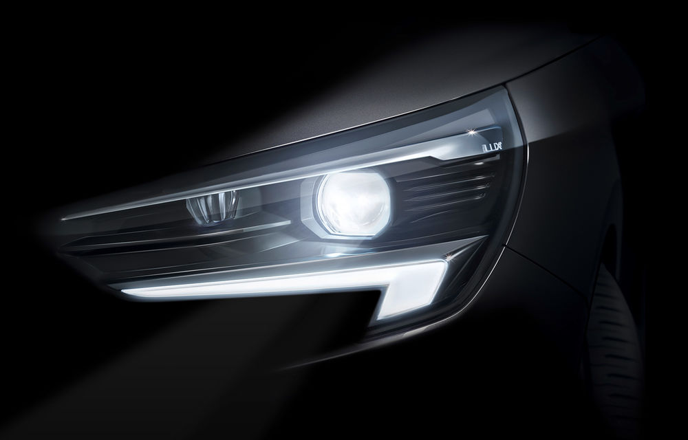 Prima imagine teaser cu viitoarea generație Opel Corsa: modelul de segment B va fi echipat cu faruri cu tehnologie LED Matrix - Poza 1