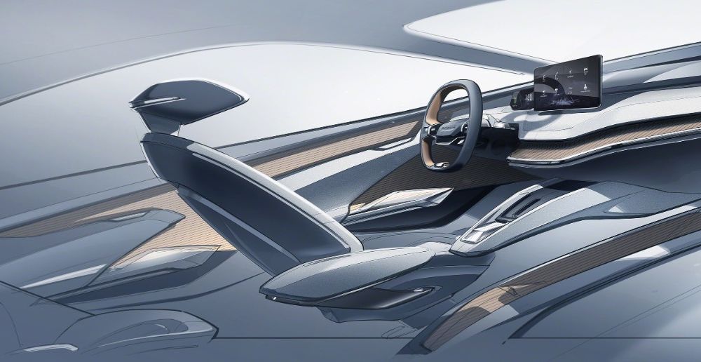 Prima schiță cu interiorul noului Skoda Vision iV: conceptul electric va fi prezentat în 5 martie - Poza 3