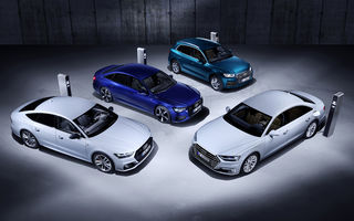 Audi lansează noi versiuni plug-in hybrid pentru Q5, A6, A7 și A8: până la 450 de cai putere și autonomie electrică de 40 de kilometri