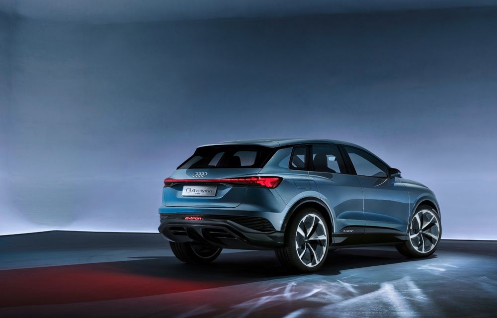 Audi prezintă conceptul Q4 e-tron: SUV-ul electric are tracțiune integrală, peste 300 CP și autonomie de 450 km: versiune de serie la sfârșit de 2020 - Poza 15